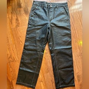 BDG Urban Outfitters Black Leila Faux Leather High Rise Carpenter Pants - 28